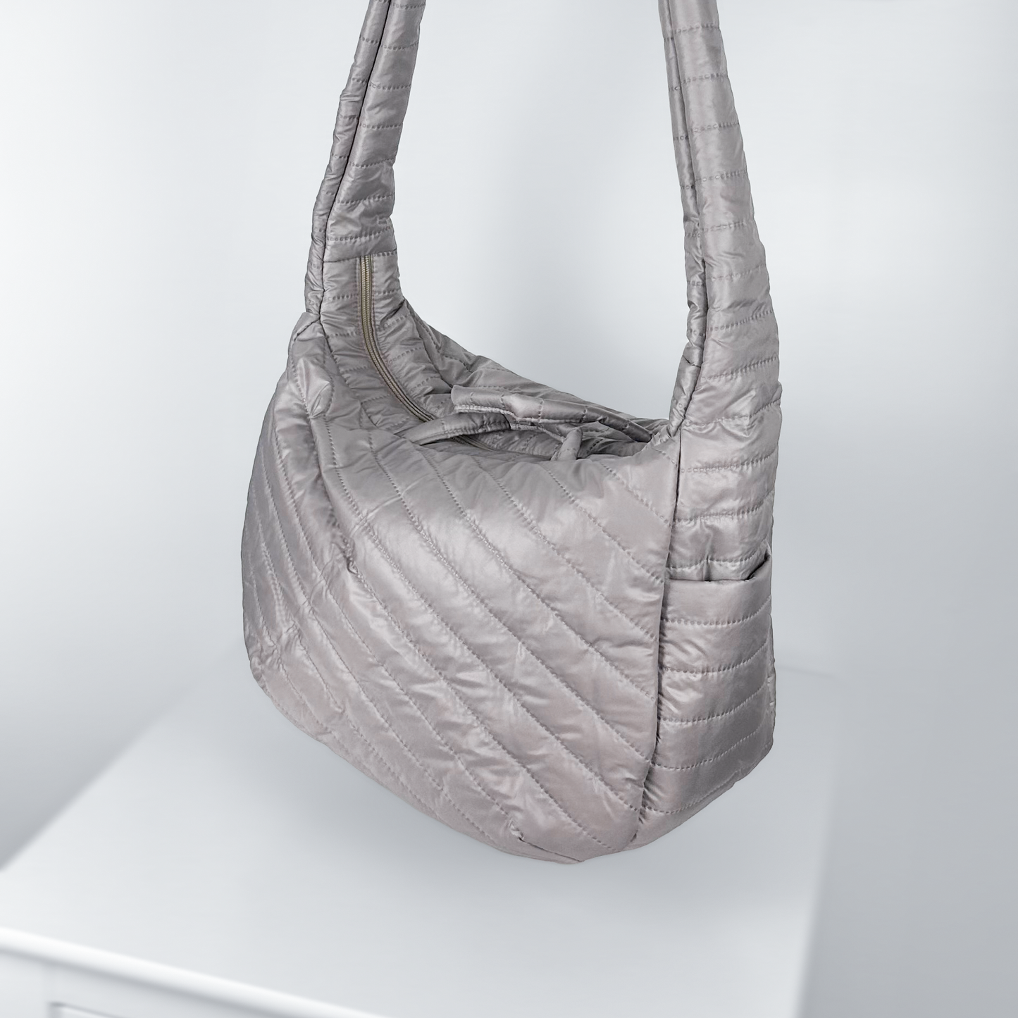 Taupe zipper bag